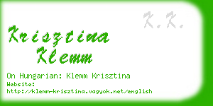 krisztina klemm business card